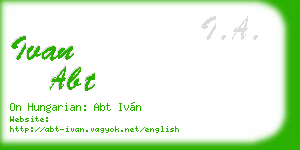 ivan abt business card